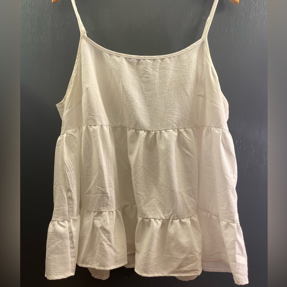 White Babydoll Shirt Adjustable Straps